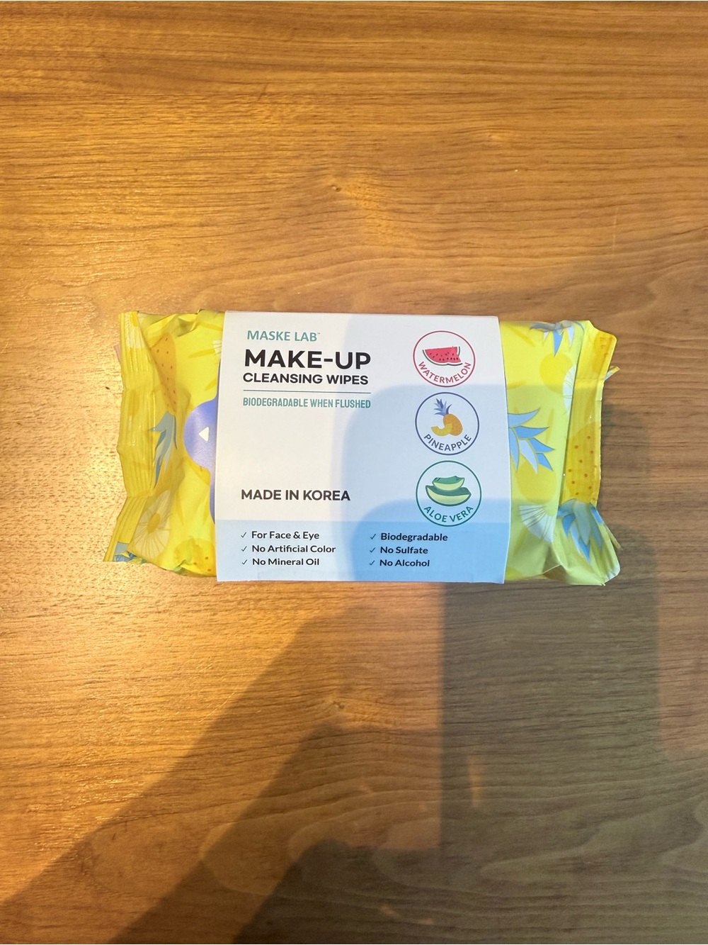 Maske Lab Makeup Cleansing Wipes 3-Pack Variety Bundle, k- Beauty, 90total